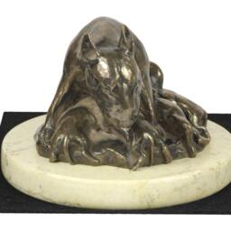 Bull Terrier , Dog Sand Marble Base Statue, Limited Edition, Artdog. Made Of Cold Cast Bronze. Perfect Gift. Limited Edition - thumbnail 2