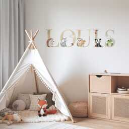 Woodland Personalised Names Nursery Wall Stickers Decals - thumbnail 4