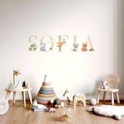 Woodland Personalised Names Nursery Wall Stickers Decals - thumbnail 2