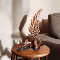 Angel Wing, Sculpture, Angel, Home Decor, Wooden Wood Carving, Love Gift, Spiritual Art, Christian Wing Sculpture