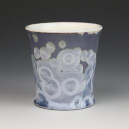 Soy Candle Crystalline 5 Oz Cup Ice Blue Purple Silver Gray With White Tumbler Brewed Jasmine Scented #8318 - thumbnail 2