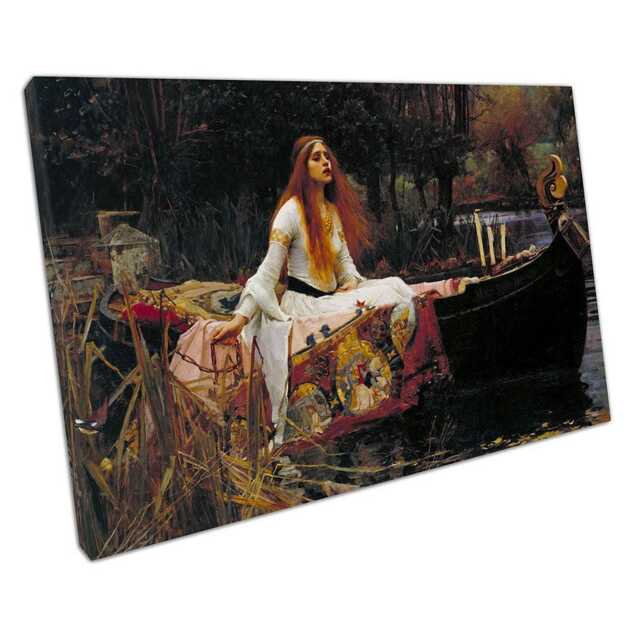 Lady Of Shalott Art Print John William Waterhouse Pre-Raphaelite Wall Decor For Home & Office - image 1