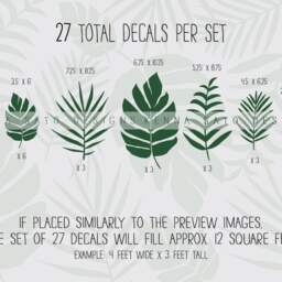 Jungle Nursery Decals - Palm Leaf Wall Decals, Tropical Decor, Kids Room Stickers, Safari Art - thumbnail 2