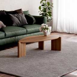 Modern Coffee Table - Aesthetic Coffee Table Wooden Oak Scandi Unique Shape - thumbnail 3