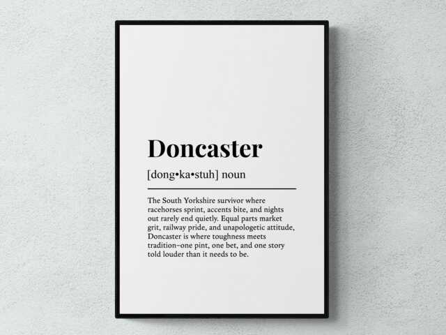 Doncaster Funny Definition Yorkshire Gift Wall Art Print - image 1