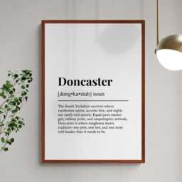 Doncaster Funny Definition Yorkshire Gift Wall Art Print - thumbnail 2