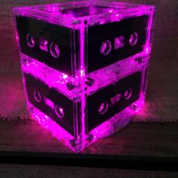 Cassette Tape Centerpiece, Cassette Lamp Or Nightlight. 80's/90's Themed Event - thumbnail 2