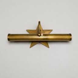 Mid Century Modern Brass Picture Light With Star Backplate - Adjustable Wall Sconce, Art Lighting - thumbnail 2