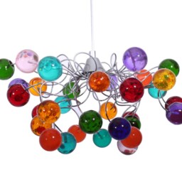 Modern Lighting With Colorful Bubbles Ceiling Pendant Lights Fixture For Girls Bedroom, Toilet Or Bath - thumbnail 2