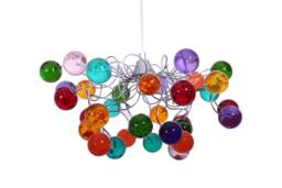 Modern Lighting With Colorful Bubbles Ceiling Pendant Lights Fixture For Girls Bedroom, Toilet Or Bath