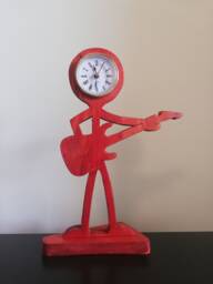Handmade Wooden Guitarist Clock Music Lover Gift