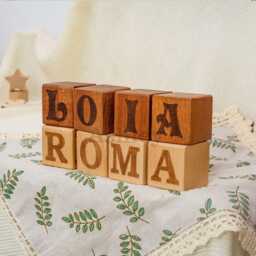Wooden Alphabet Letter Blocks, Special Gift, Toys, Children's Room Decorations, First Birthday Blocks - thumbnail 3