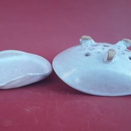 Soap Dish, Drainer, Decorated With Happy Frog Design, Hand Thrown Stoneware, Ceramic - thumbnail 3