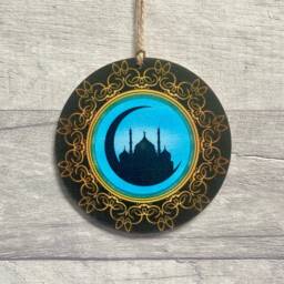 Minaret Decoration, Wooden Ramadan Ornament, Eid Gifts For Her, Diwali Wall Decor - thumbnail 1