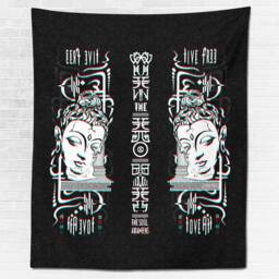 Live Free X Love All V1 \ Wall Tapestry/Hanging Kit Loom Trippy