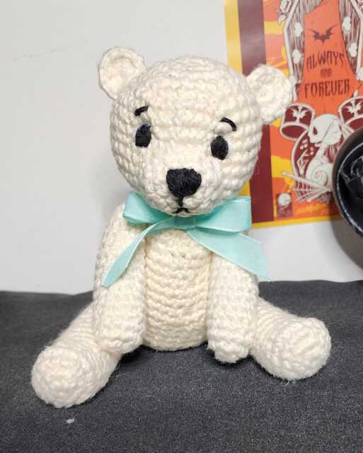 9-Inch Organic Cotton Teddy Bear - Amigurumi - image 1