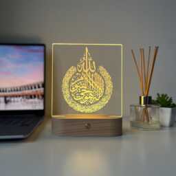 Islamic Ayat Ul Kursi Led Lamp - Arabic Calligraphy Night Light Muslim Home Decor Gift Quran Verse Acrylic Spiritual Housewarming - thumbnail 3