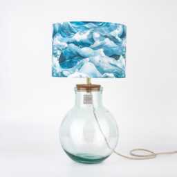 Handmade Recycled Glass Table Lamp - Terrarium Display With Removable Cork Lid - thumbnail 3