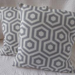 Handmade Grey Geometric Cushion Cover, 16 Inch - thumbnail 3