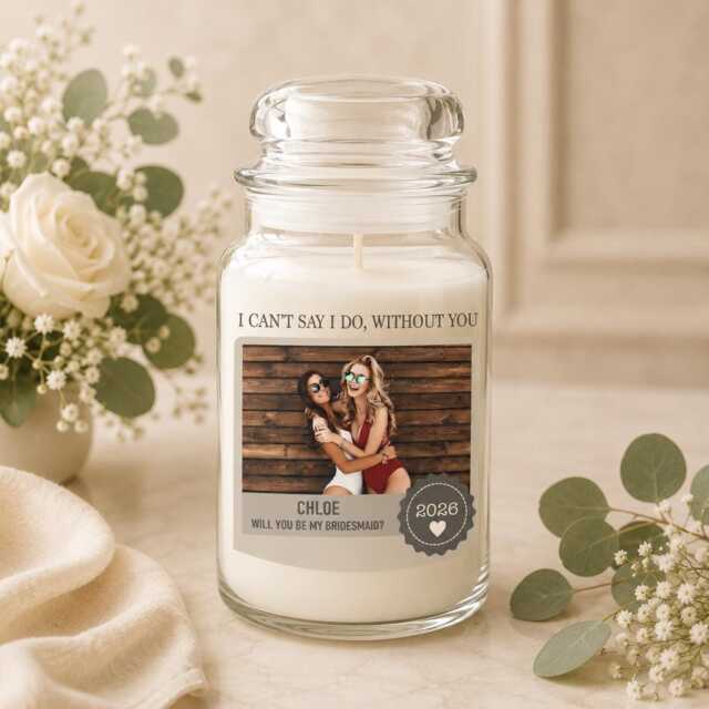 I Can't Say Do Without You -Bridesmaid Gift - Bridesmaid Proposal Candle Label Small Bridesmaids Will You Be My