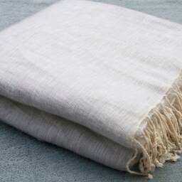 Hand-Loomed Yak Wool Blend Blanket Soft Oversized Meditation Wrap - thumbnail 2