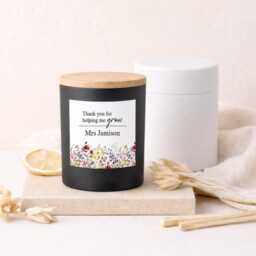 Personalised Teacher Candle & Box - Thank You Gift Teaching Assistant Present Keepsake From Child - thumbnail 3