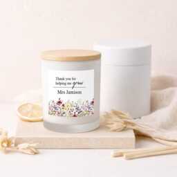 Personalised Teacher Candle & Box - Thank You Gift Teaching Assistant Present Keepsake From Child - thumbnail 2