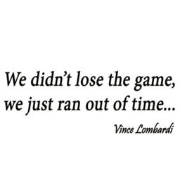 Vwaq We Didn't Lose The Game Just Ran Out Of Time Wall Decal, Inspirational Words Vince Lombardi Quote Football Sports Vwaq-1082 - thumbnail 2