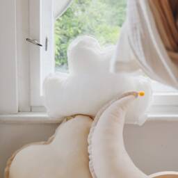 White Muslin Cloud Pillow Kids Room Decor - thumbnail 3