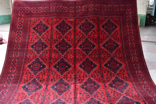 Afghan Bukhara Rug, Custom Size, Discounted Price, Large Turkmen, 100% Wool, Khal Mohamadi, Handmade Bokhara, Turkoman Oriental - image 1