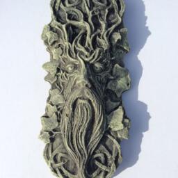 stone Garden Celtic Green Man Wall Plaque Ornament 3 Colours - thumbnail 3