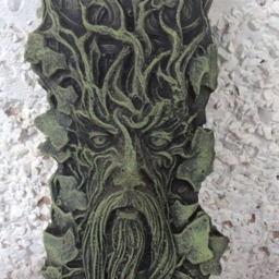 stone Garden Celtic Green Man Wall Plaque Ornament 3 Colours - thumbnail 2