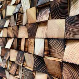 Reclaimed Pine Wood Wall Art - Geometric Mosaic Decor - thumbnail 4
