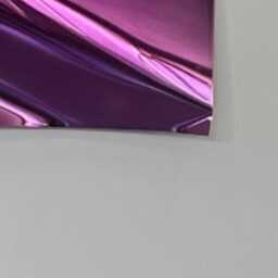 Handmade Metal Wall Sculpture Convex Fuchsia Mirror Art - 125cm - thumbnail 4