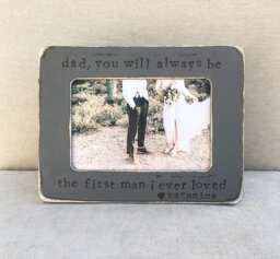 Father Of The Bride Personalized Picture Frame, Father's Day Gift 4x6 Frame - thumbnail 1