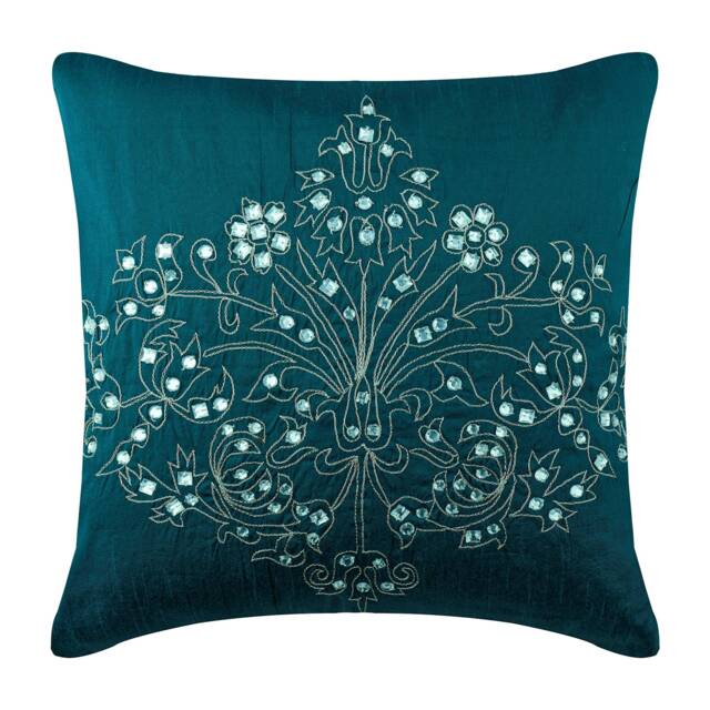 "Decorative Teal Blue Euro Pillow Cover 24""x24""/26""x26" - image 1