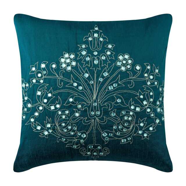 "Decorative Teal Blue Euro Pillow Cover 24""x24""/26""x26" - image 1