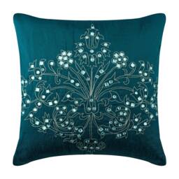 "Decorative Teal Blue Euro Pillow Cover 24""x24""/26""x26" - thumbnail 1