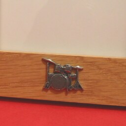 "Drum Kit Design Real Oak Picture Frame 4"" X 6" - thumbnail 2