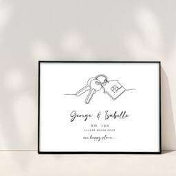 Personalised New Home Print - Couple Gift, Housewarming Wall Art Artwork - thumbnail 2