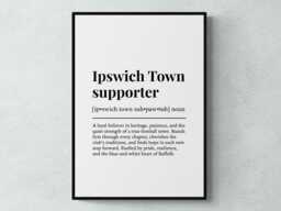 Ipswich Town Supporter Funny Definition Sport Football Gift Wall Art Print - thumbnail 1