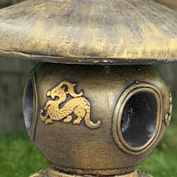 stone Bronze Pagoda Figurine Concrete Lantern Ornament Cement Asian Sculpture Pagoda Lover Gift Handmade Decoration Lover - thumbnail 2