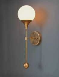 1950S Mid-Century Brass Trumpet Wall Sconce, Handcrafted Elegant Lighting