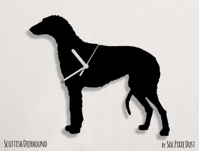 Scottish Deerhound Dog - Wall Clock Silhouette - image 1