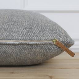 Outdoor Indoor Pillow Cover Patio Throw Porch Cushion Gray Outside Covers Lumbar Pillows - Harvey - thumbnail 3