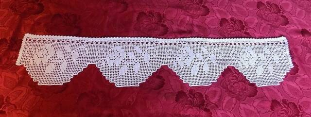 "Crochet Curtain With Roses ""Anna" - image 1