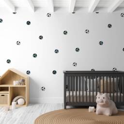 Mini Football Wall Stickers Reusable Kids Soccer Decals - thumbnail 2