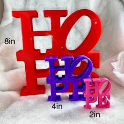 Custom Hope Sculpture-Many Colors Available - Hope Love Sign Statue Decor - thumbnail 3