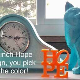 Custom Hope Sculpture-Many Colors Available - Hope Love Sign Statue Decor - thumbnail 2