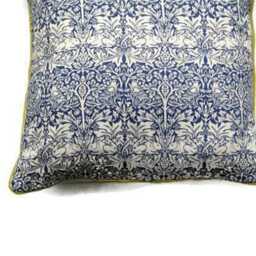 William Morris, Morris's Brer Rabbit, Arts & Crafts, Dark Blue Cream Cotton Cushion Cover, Throw Pillow Home Decor - thumbnail 3